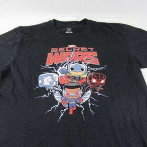 Marvel Men's Secret Wars Funko Pop Posing Graphic Licensed T-Shirt Black Size XL